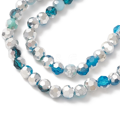 Electroplate Glass Beads Strands EGLA-YW0002-B02-1