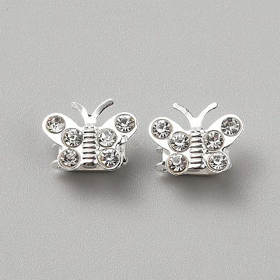 Butterfly Alloy Rhinestone Hair Fastener for Women Girls Hairstyling OHAR-WH0011-56A-1