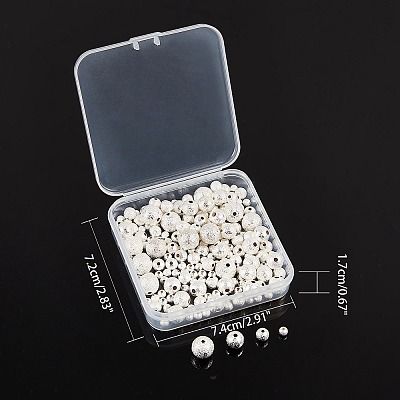 Brass Textured Beads KK-AR0001-09-1