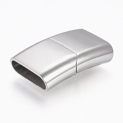 Tarnish Resistant 304 Stainless Steel Magnetic Clasps with Glue-in Ends STAS-F130-23P-1