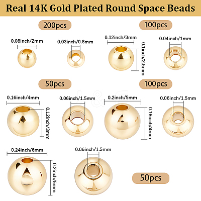 500Pcs 5 Styles Rack Plating Brass Beads KK-BBC0023-24G-1