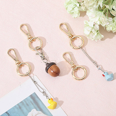 Alloy Swivel Lobster Claw Clasps & Spring Gate Rings HJEW-CA00006-02-1