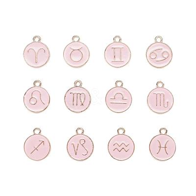 2 Sets 2 Styles Golden Plated Alloy Enamel Charms ENAM-YW0001-28A-1