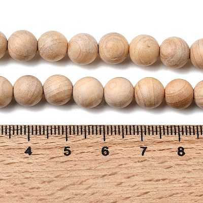 Natural Wood Beads Strands WOOD-B011-01A-10mm-1