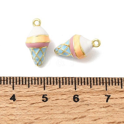 Brass Enamel Pendants KK-F929-07A-G-1