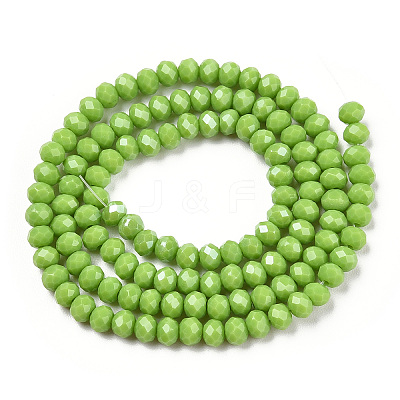 Electroplate Glass Beads Strands EGLA-A034-P6mm-A28-1