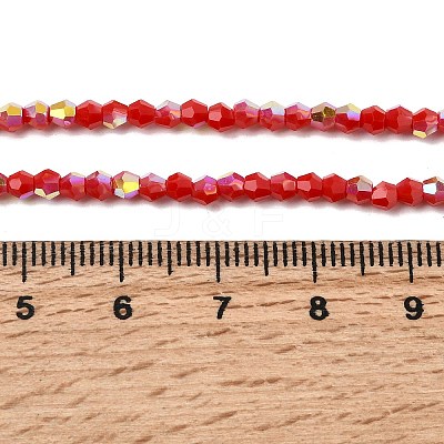 AB Color Plated Opaque Glass Beads Strands GLAA-G127-02M-1