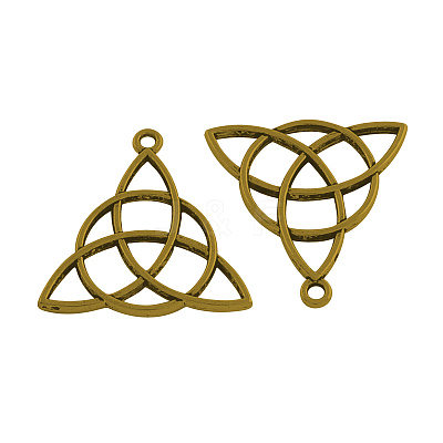 Tibetan Style Alloy Pendants TIBEP-19367-AG-RS-1