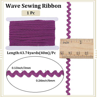 40M Polyester Wavy Fringe Trim Ribbon OCOR-GF0004-39J-1
