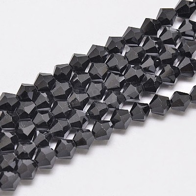 Imitate Austrian Crystal Bicone Glass Beads Strands GLAA-F029-6x6mm-02-1