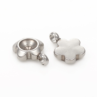 Tarnish Resistant 201 Stainless Steel Pendant Rhinestone Settings STAS-G224-26P-1