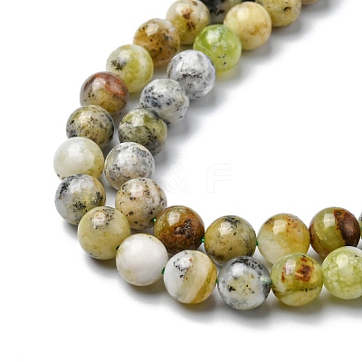 Natural Green Opal Beads Strands G-C029-02A-1