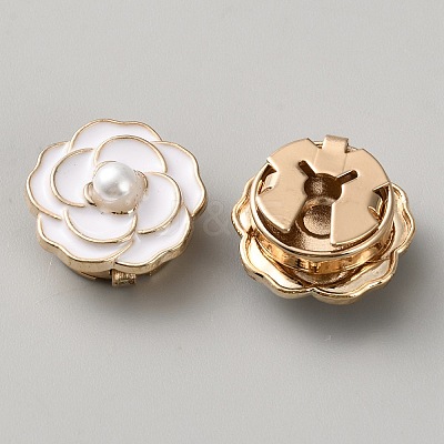 Flower Alloy Resin Cufflinks LS-FIND-WH0366-156G-01-1