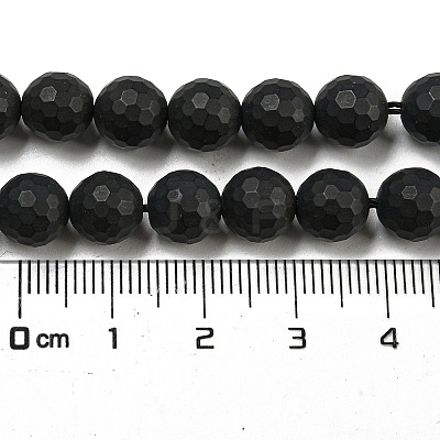 Natural Black Agate Beads Strands X-G-D710-8mm-06-1