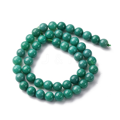 Natural Green Onyx Agate(Dyed & Heated) Beads Strands G-K393-A03-8mm-1
