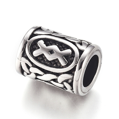 304 Stainless Steel European Beads OPDL-G010-07AS-12B-1