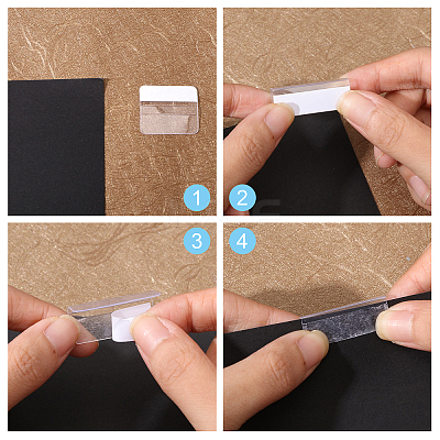 200Pcs Transparent Self Adhesive Hang Tabs KY-CA0001-57-1