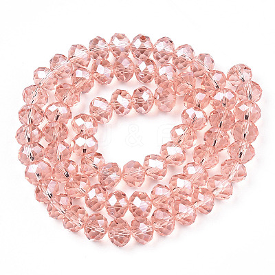 Electroplate Glass Beads Strands EGLA-A034-T4mm-A34-1