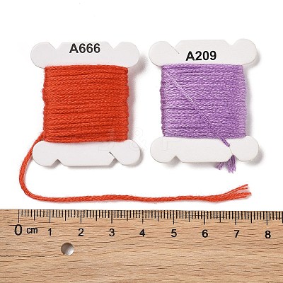 72 Cards 72 Colors 6-Ply Polyester Embroidery Floss OCOR-K006-C06-1
