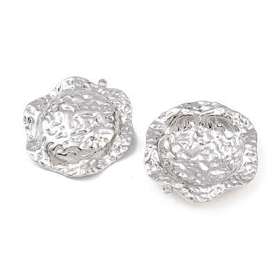 Hammered 304 Stainless Steel Pendants LS-STAS-P424-07P-1