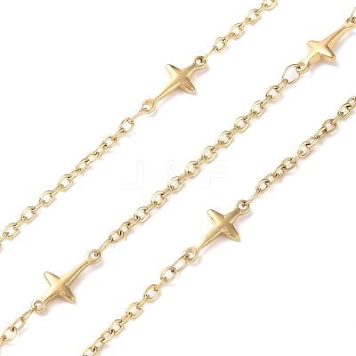 Ion Plating(IP) 304 Stainless Steel Cross Link Chains CHS-G027-10G-1