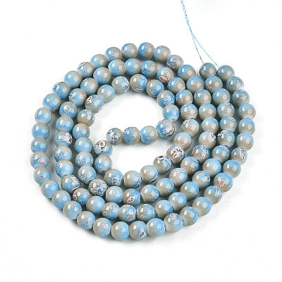 Baking Paint Glass Beads Strands DGLA-N008-8mm-06-1