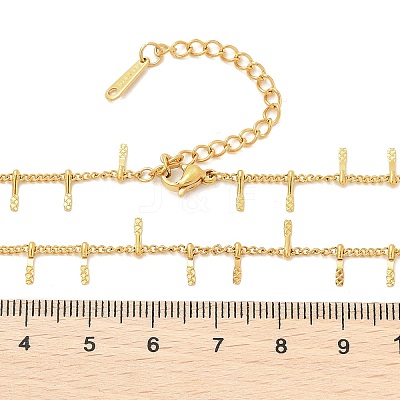 304 Stainless Steel Twist Chain Tassel Necklaces for Women NJEW-U029-01G-1