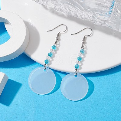 Blank Acrylic Dangle Earrings EJEW-JE05665-02-1