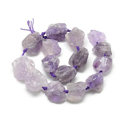 Natural Amethyst Beads Strands G-R421-08-1