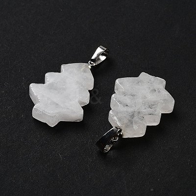 Natural Quartz Crystal Pendants G-A203-01K-P-1