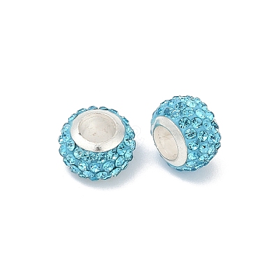 Alloy Rhinestone Clay Pave Beads ALRI-D300-03S-11-1