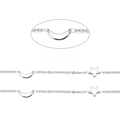 Tarnish Resistant 3.28 Feet 304 Stainless Steel Cable Chains X-CHS-F015-16P-1