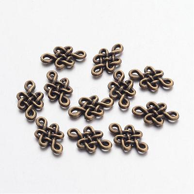 Tibetan Style Chinese Knot Alloy Links connectors TIBE-Q035-077AB-NR-1