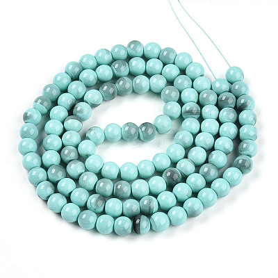 Baking Paint Glass Beads Strands DGLA-N013-8mm-04-1
