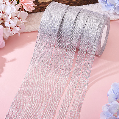 6 Styles 6 Rolls Polyester Ribbons SRIB-TA0001-27-1