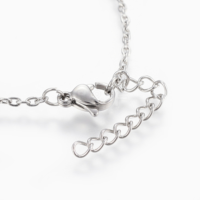 Tarnish Resistant 304 Stainless Steel Anklets AJEW-H013-02P-1
