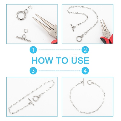 Tarnish Resistant 304 Stainless Steel Toggle Clasps STAS-F114-04P-B-1