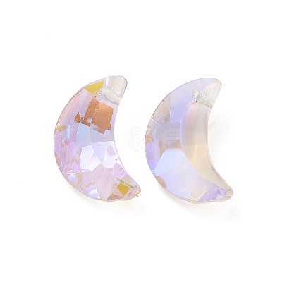 Electroplate Transparent Glass Pendants GLAA-A008-10E-1