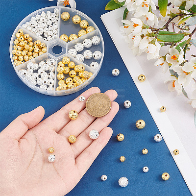 190pcs 6 Style Brass Beads KK-PH0005-51-1