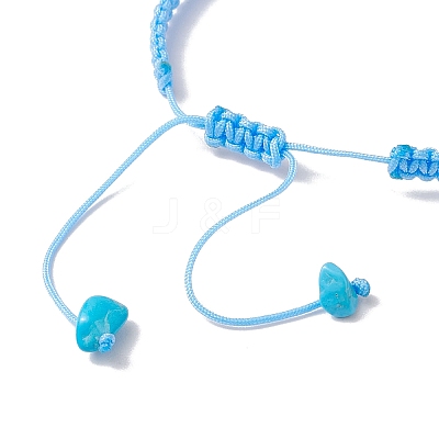 Adjustable Natural & Syntheti Gemstone Braided Bracelets for Women BJEW-JB10994-02-1