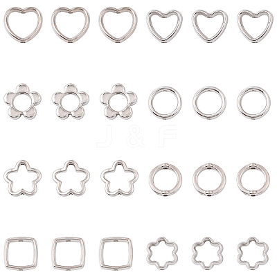 139Pcs 8 Styles CCB Plastic Beads Frames CCB-YW0001-73-1