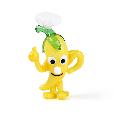 Handmade Lampwork Cartoon Pepper Chef Display Decorations LAMP-T025-13E-1