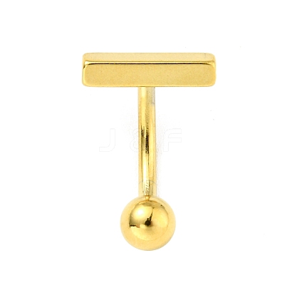 304 Stainless Steel T-Shaped Curved Barbell AJEW-G041-04G-1