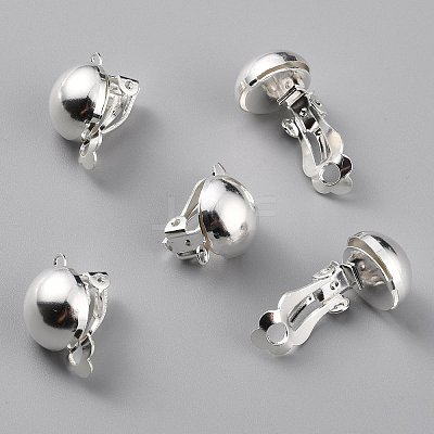Brass Clip-on Earring Findings X-KK-O131-03S-A-1