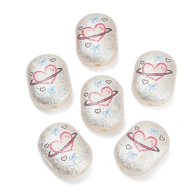 Textured Opaque Acrylic Beads AC-CBA36B6-09A-1