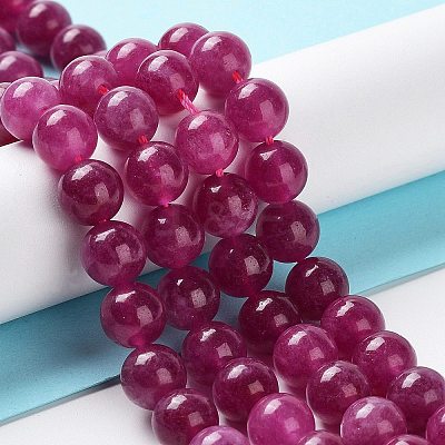 Dyed Natural Malaysia Jade Beads Strands G-G021-02B-03-1