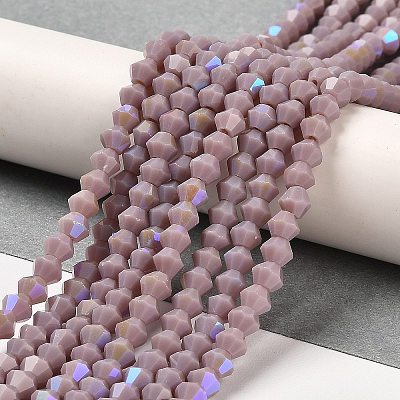 Opaque Solid Color Imitation Jade Glass Beads Strands EGLA-A039-P4mm-L13-1
