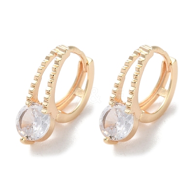 Brass Hoop Earrings EJEW-C121-08G-1