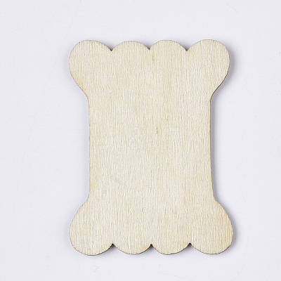 Undyed Unfinished Wooden Thread Winding Boards WOOD-T011-53B-1