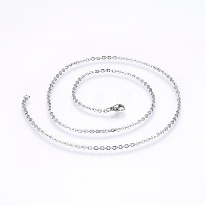 Non-Tarnish 304 Stainless Steel Cable Chains Necklaces NJEW-F226-04P-02-1